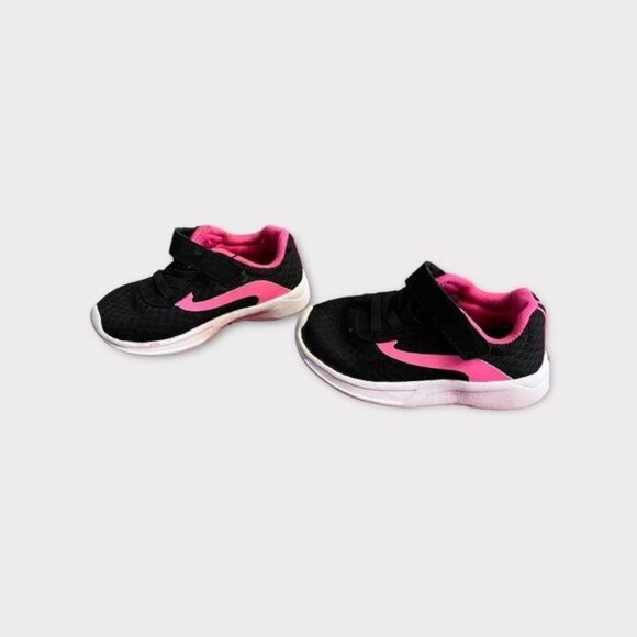 3/$15 Toddler Black and Pink Velcro Sneakers - Picture 2 of 5